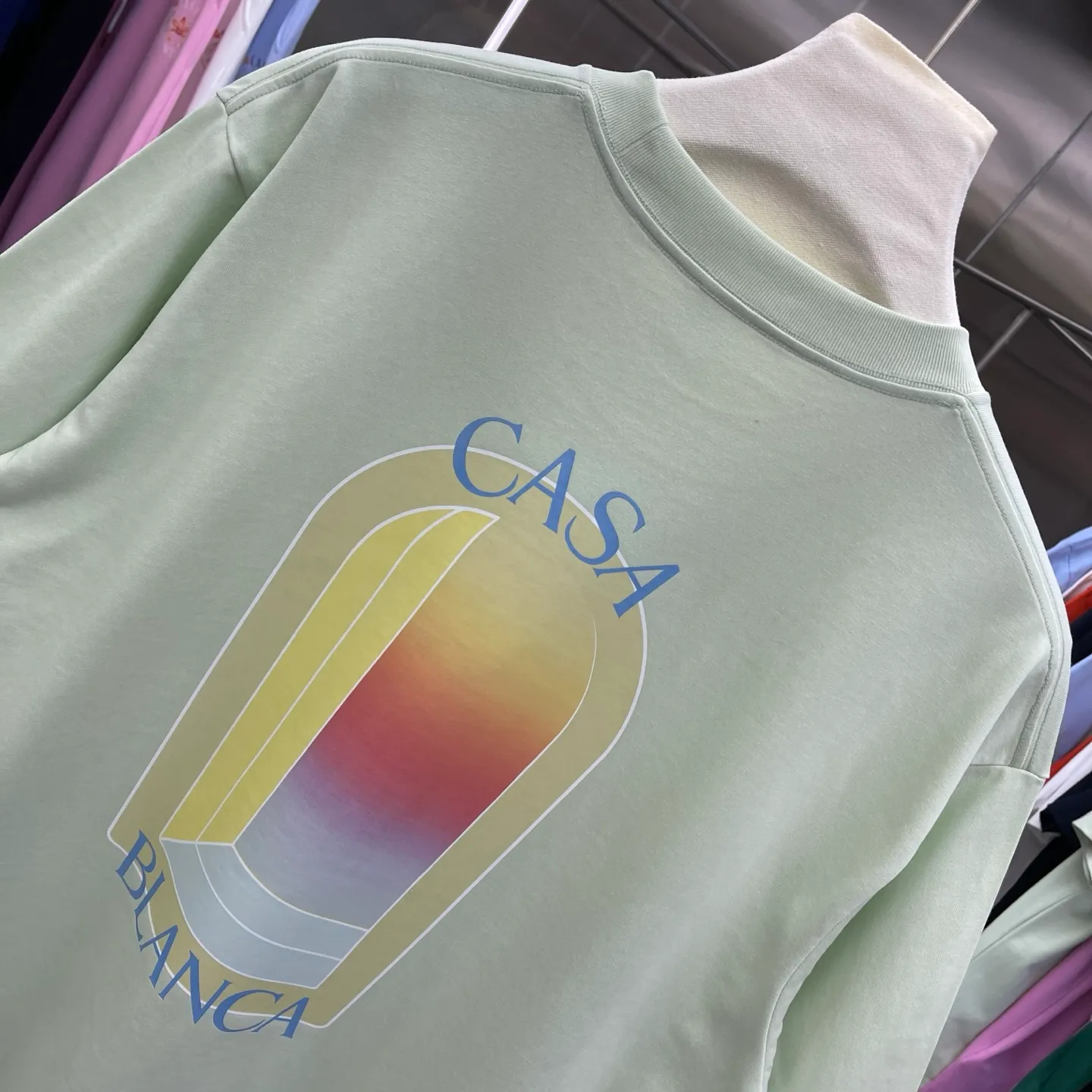 New Arrival Casablanca Classic Series T ～ ， ， 。 ， Classic ， In Stock ！ ：White Black Green Light Green Blue（5 ） Size：S M L XL XXL